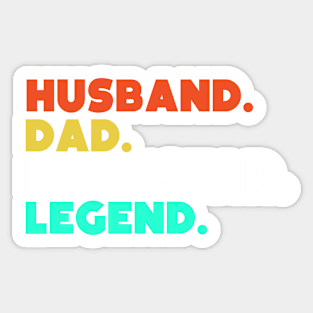 Husband.Dad.Rockstar.Legend. Sticker